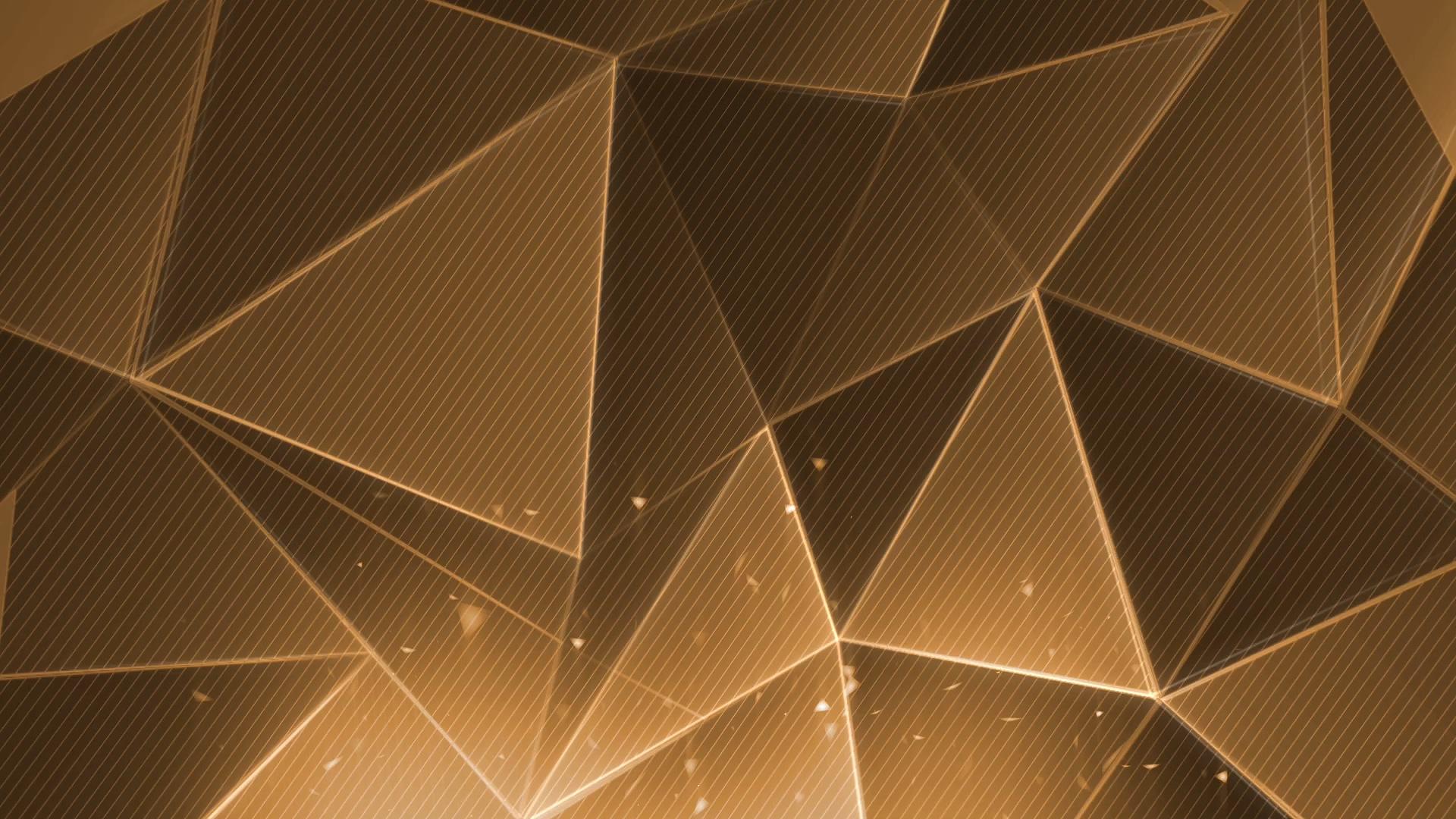 金色三角形状背景视频的预览图