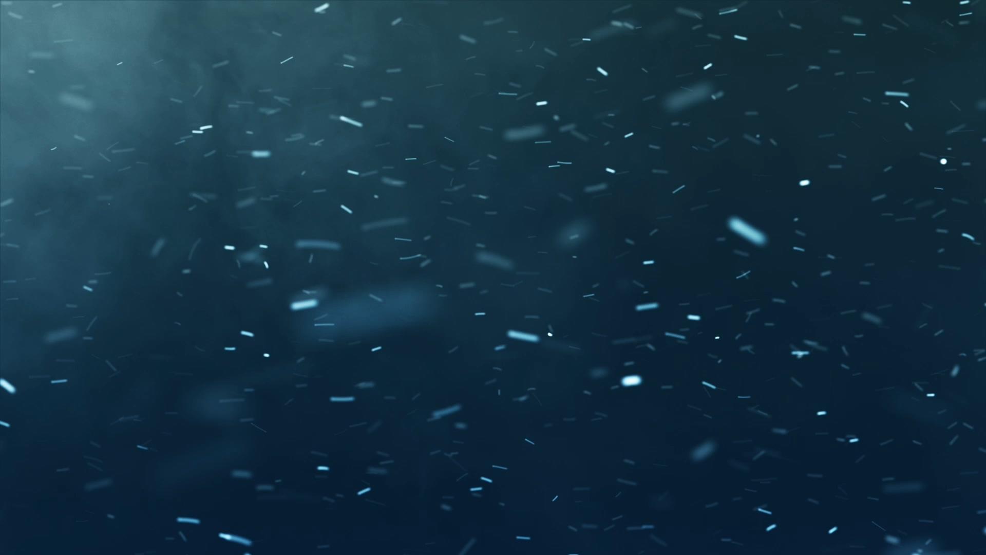 蓝色唯美飘雪粒子背景视频的预览图
