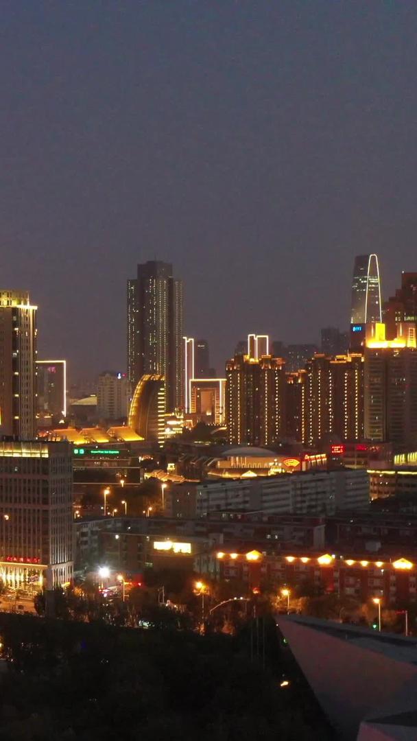 天津城市风景夜景航拍视频视频的预览图