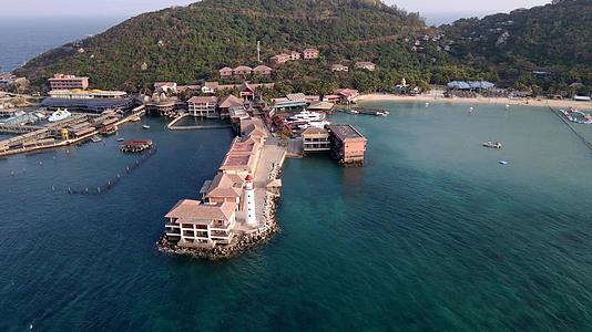 三亚分界洲岛游人码头航拍4K视频5A景区视频的预览图