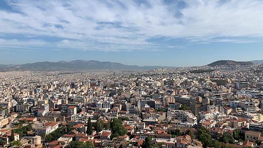 希腊雅典城市风光延时视频视频的预览图