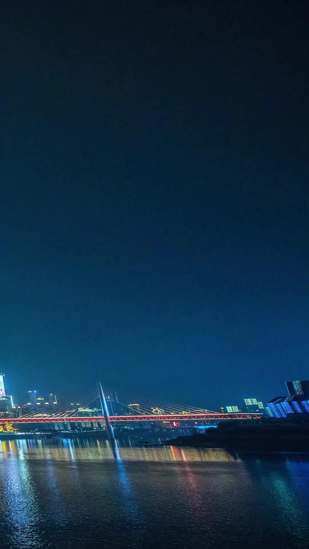 重庆市直辖市两江交汇夜景视频的预览图