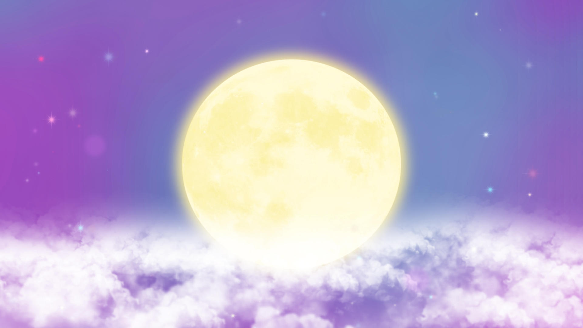 明月彩云夜色背景视频的预览图