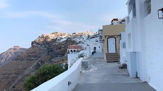 希腊著名海岛圣托里尼费拉小镇实拍视频视频的预览图