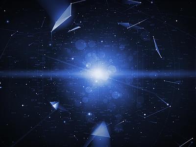 唯美星空科技粒子背景视频的预览图