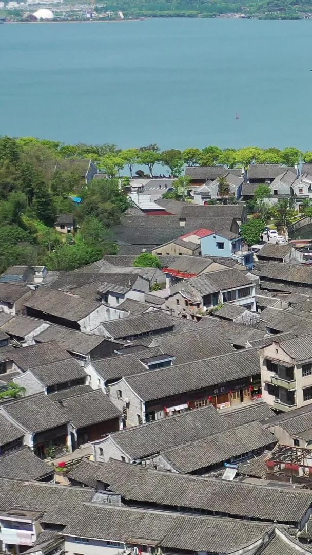 宁波东钱湖韩岭老街航拍视频视频的预览图