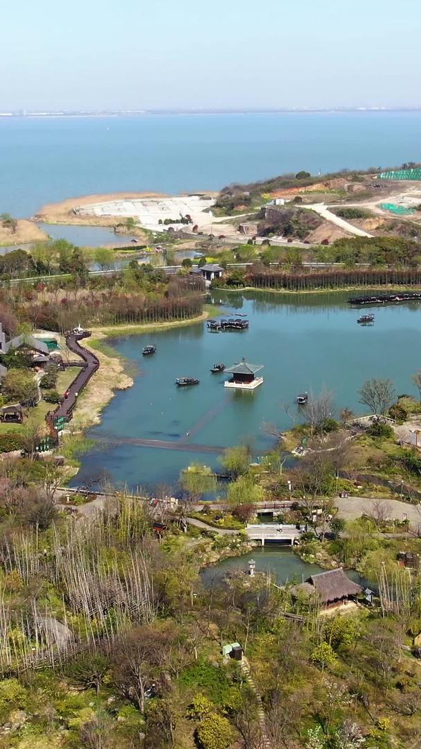 航拍5A太湖畔禅镇拈花湾视频视频的预览图