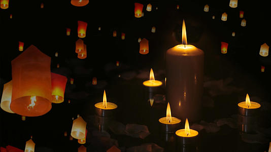 蜡烛孔明灯祈福视频的预览图