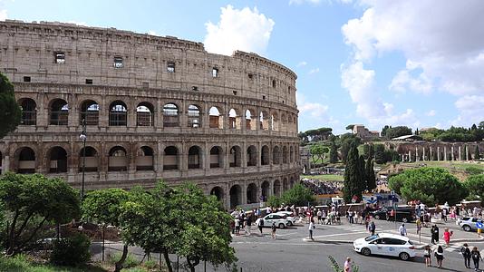 罗马古建筑罗马斗兽场延时视频视频的预览图
