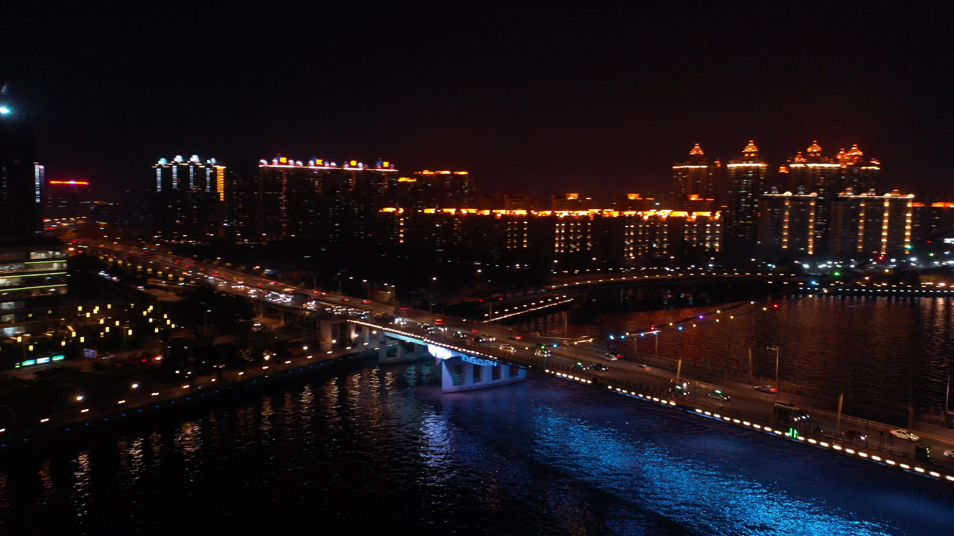 夜景猎德桥视频的预览图