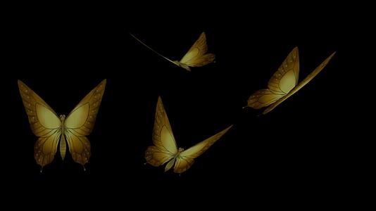 蝴蝶飞舞动画循环素材视频的预览图