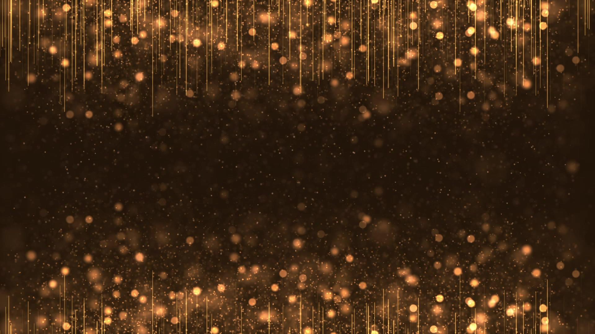 金色粒子光线背景视频的预览图