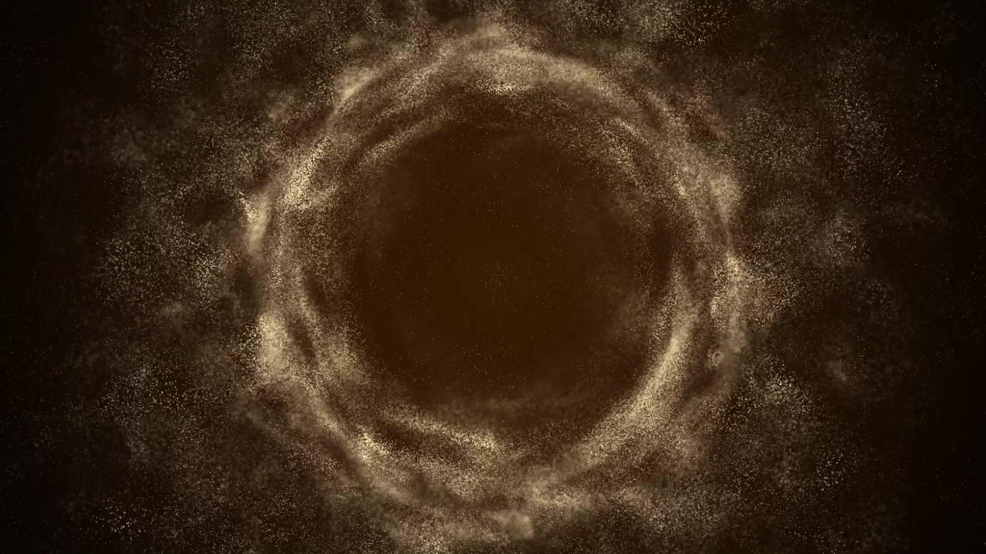 金色旋涡粒子背景视频的预览图
