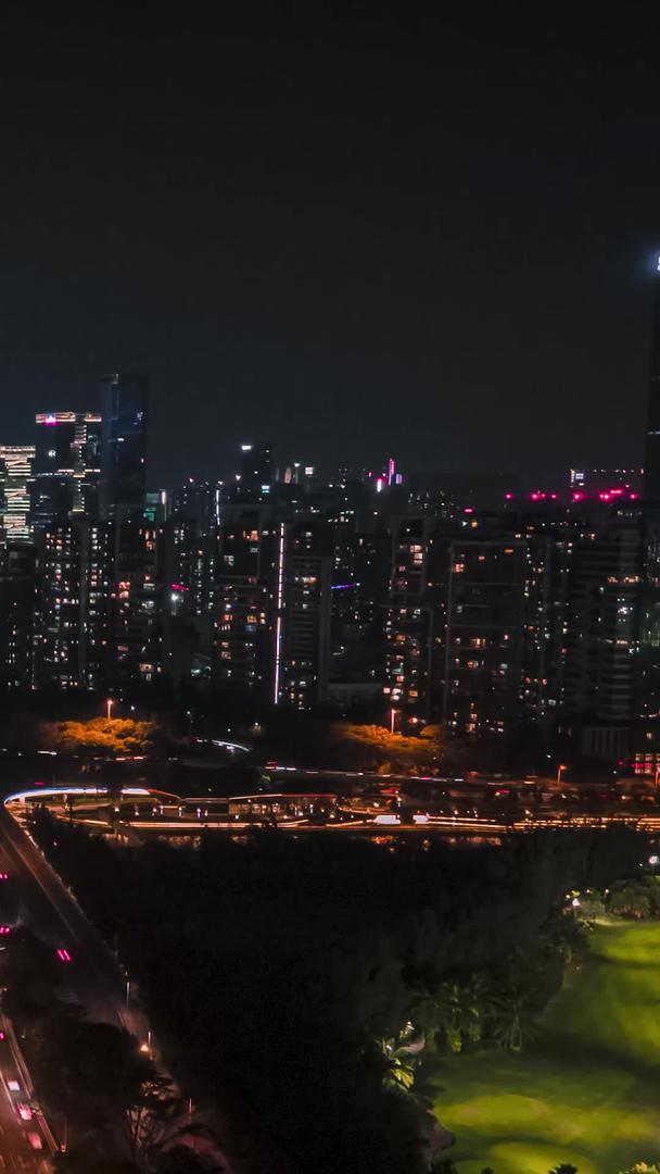 深圳湾小春笋夜景延时摄影航拍视频的预览图