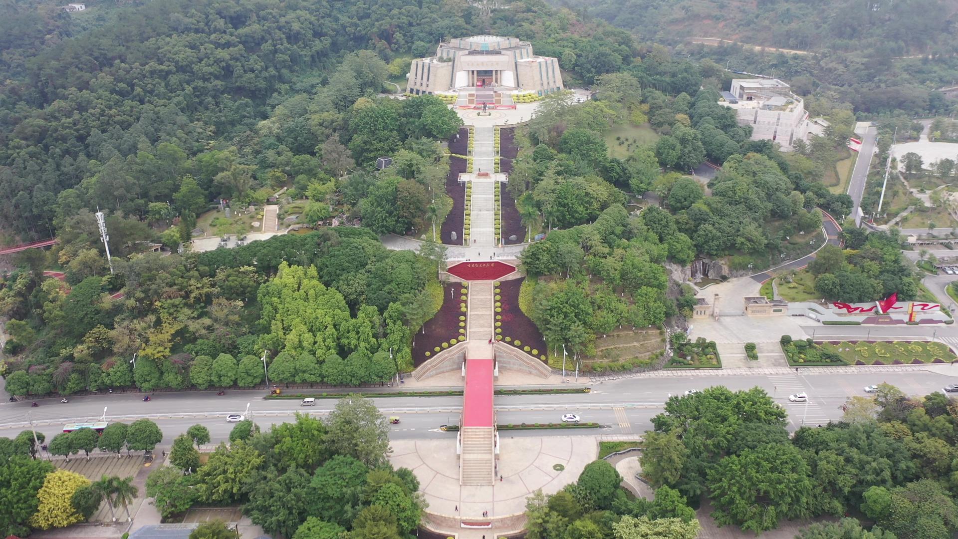广西百色起义纪念馆航拍视频的预览图