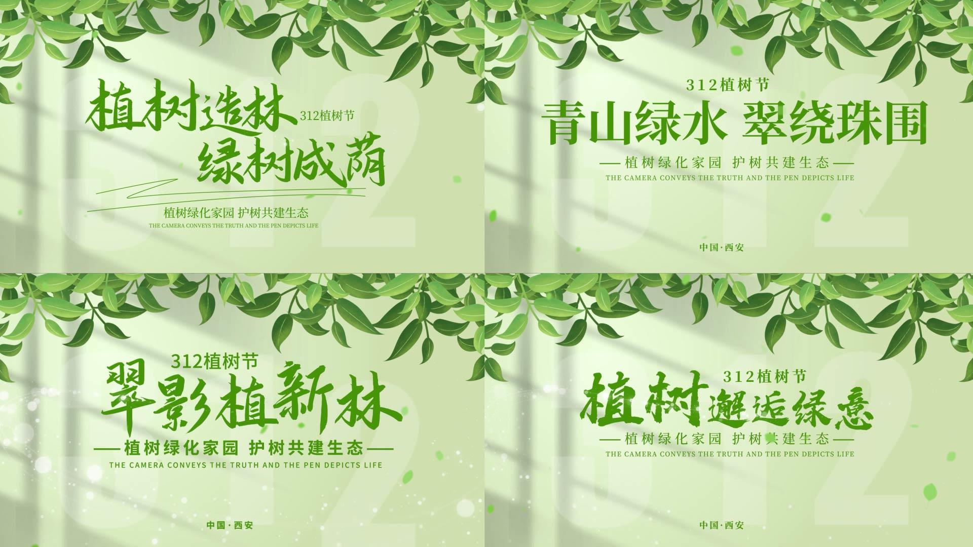 简洁清新植树节快速翻页片头显示AE模板视频的预览图