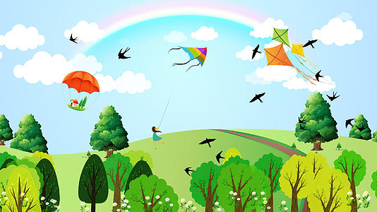 田野放风筝视频的预览图