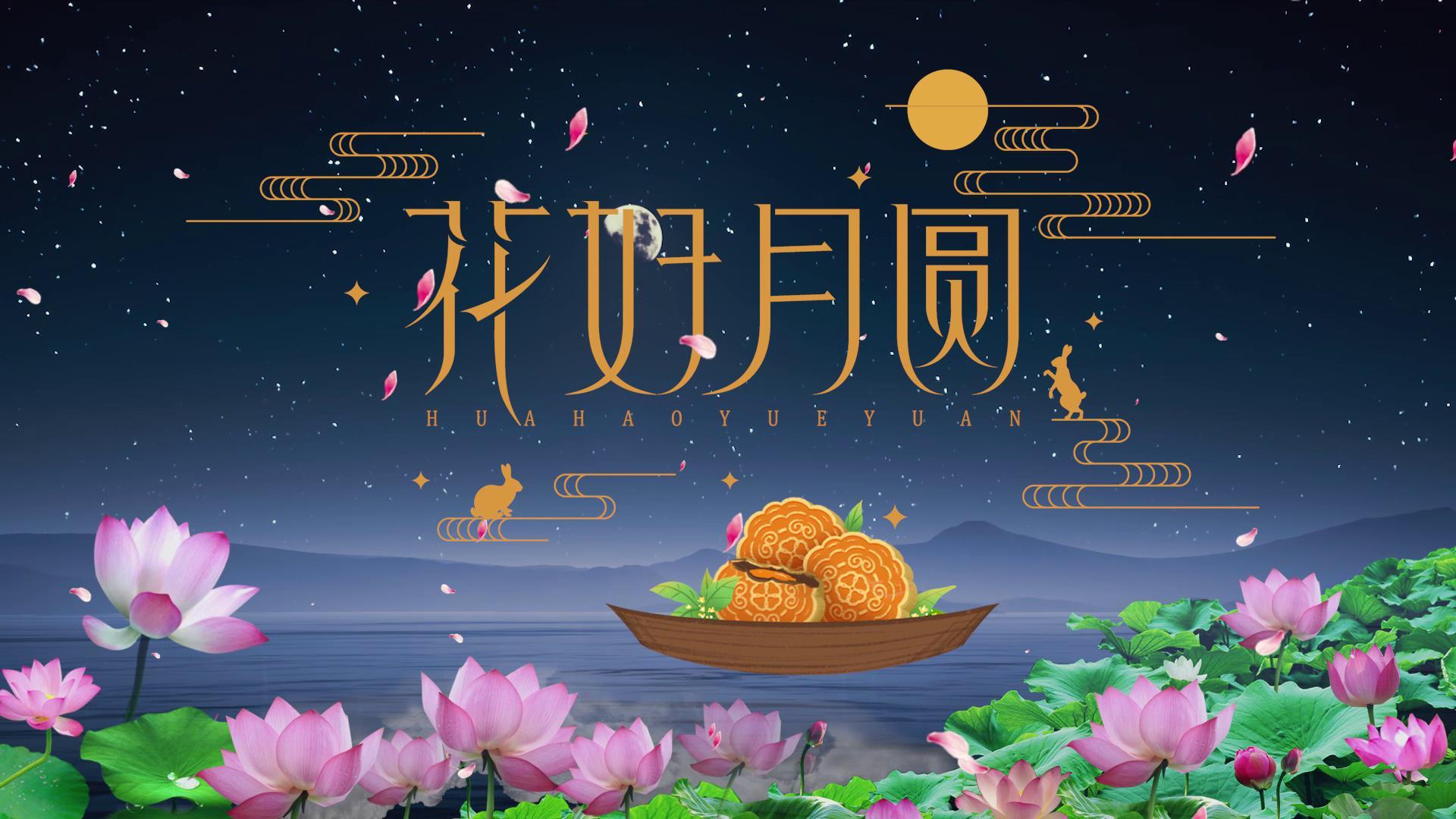 唯美水墨中秋佳节传统节日视频的预览图