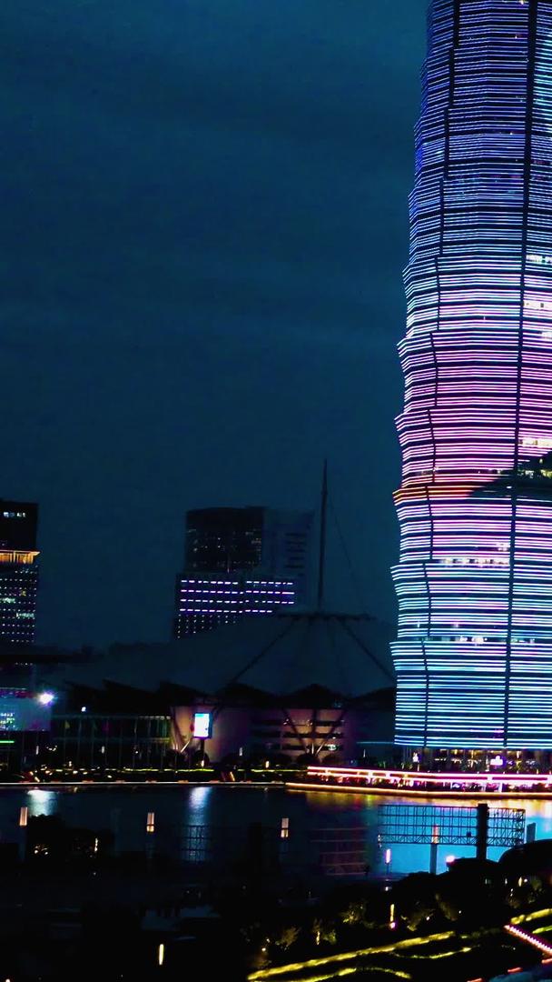 河南郑州夜景玉米大楼建筑航拍视频的预览图