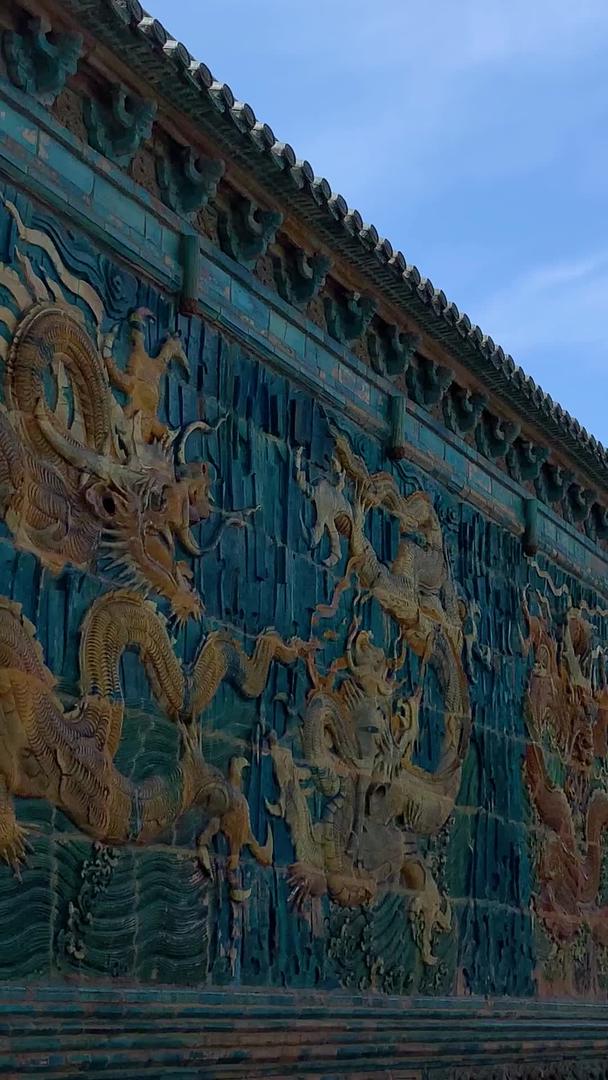 明代大同旅游景点五龙壁历史建筑视频视频的预览图