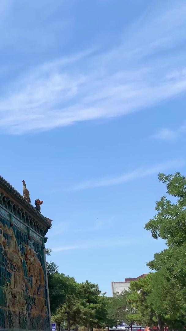 明代大同旅游景点五龙壁历史建筑视频视频的预览图