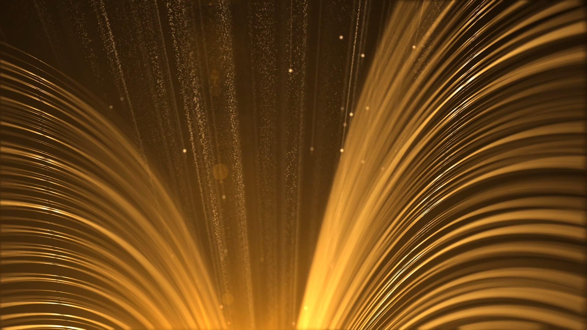 金色颁奖粒子光线背景视频的预览图