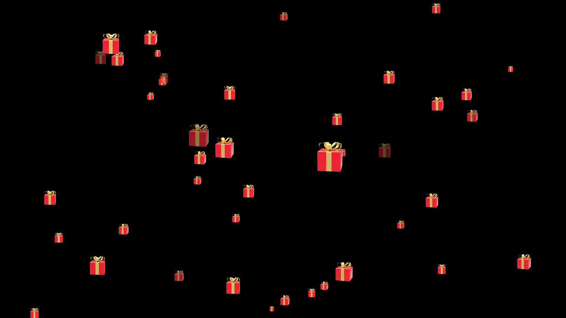 下落礼物盒子背景动画视频的预览图