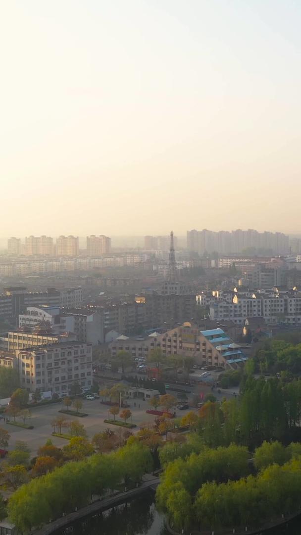江苏淮安日出清晨城市风景视频视频的预览图