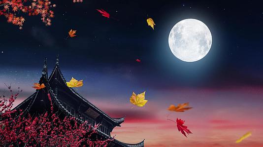 中秋节月亮唯美舞台背景视频的预览图