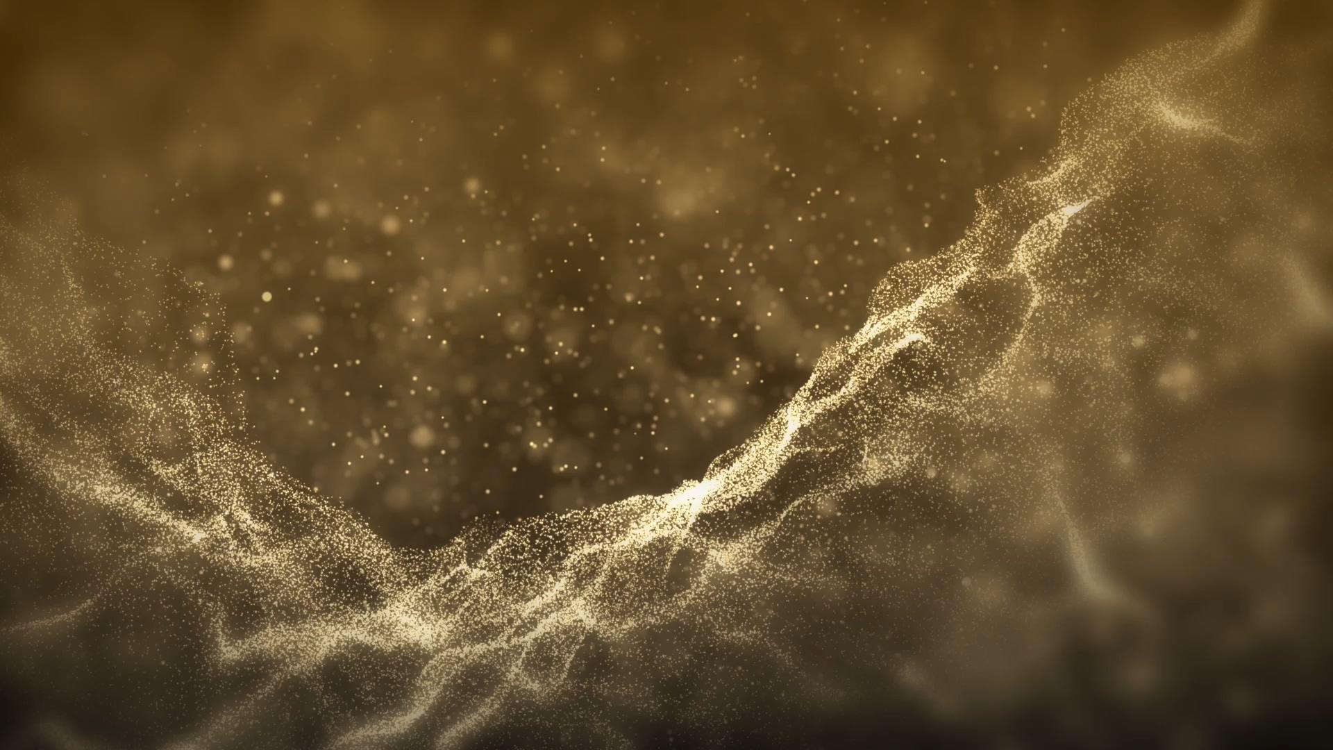 金色粒子背景视频视频的预览图