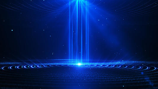 4K蓝色科技空间粒子背景视频的预览图