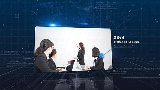 科技企业宣传片发展历程图文包装AE模板视频的预览图