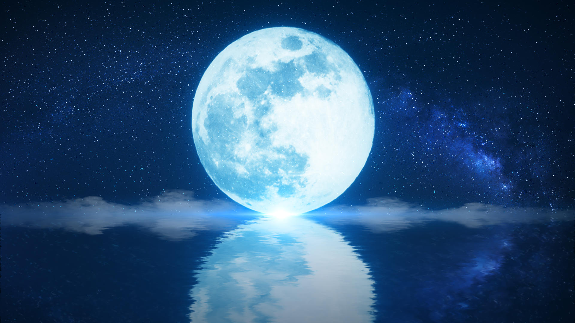 梦幻浪漫海上月亮4K视频的预览图
