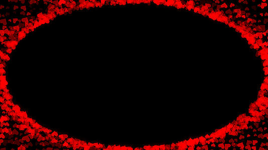 红色心形粒子边框修饰动画视频的预览图