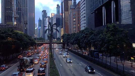 香港繁忙交通延时视频的预览图