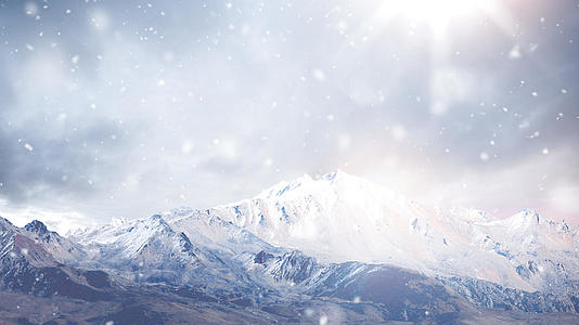 4K唯美雪山背景视频的预览图