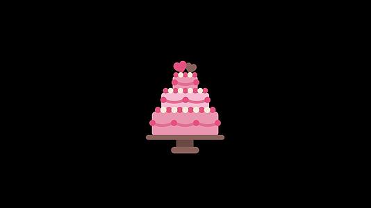 mg动态婚礼蛋糕视频素材视频的预览图