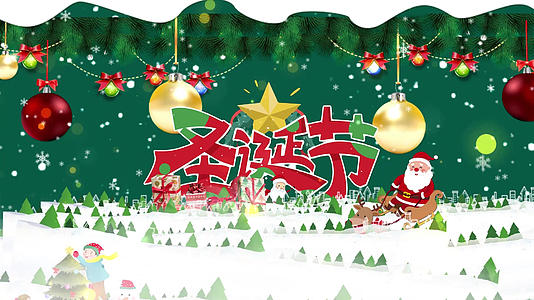 卡通风格圣诞节宣传展示AE模板视频的预览图