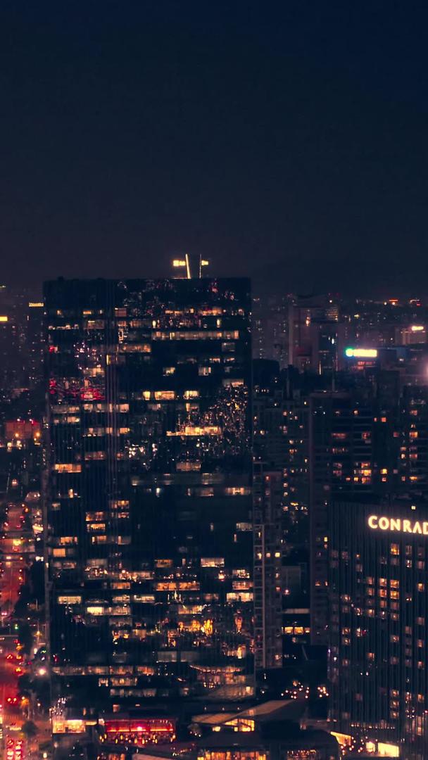 城市建筑CBD建筑群夜景视频的预览图