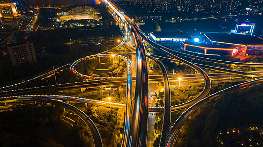 4K震撼航拍延时杭州复兴大桥城市车流视频的预览图