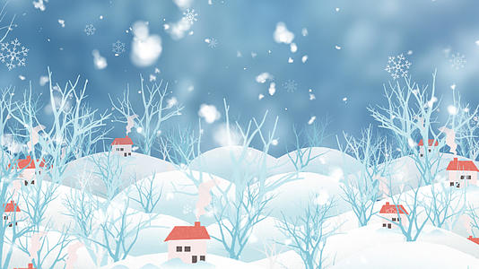 4K卡通穿梭雪景视频的预览图