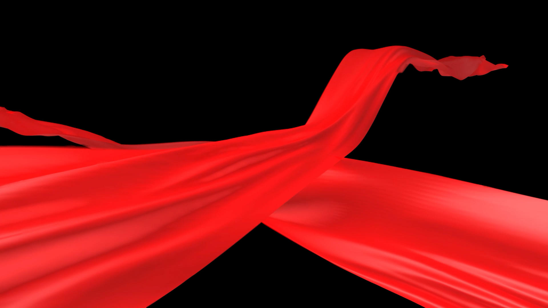 两条红绸布飞舞视频的预览图