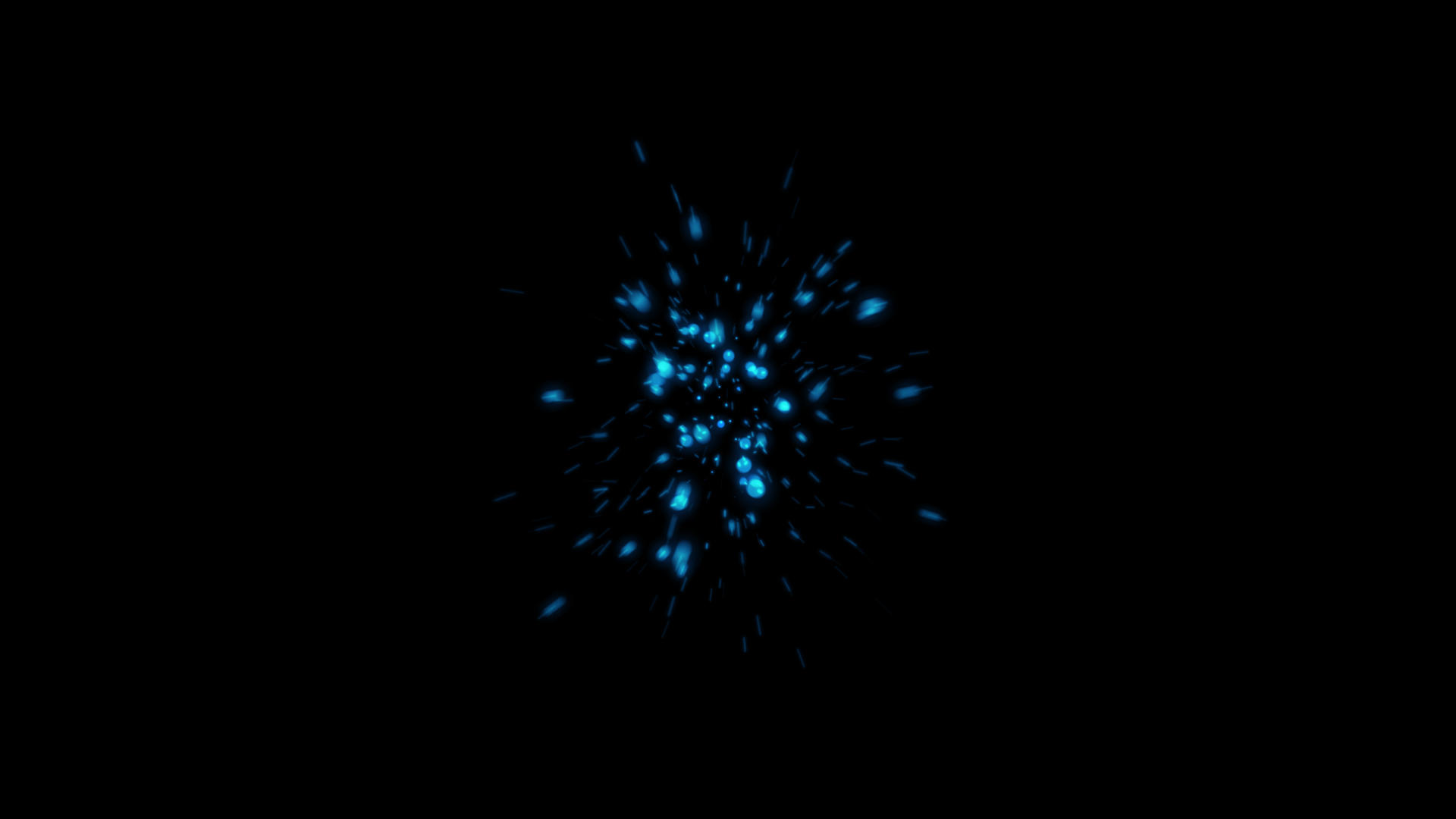 蓝色粒子炸裂视频的预览图