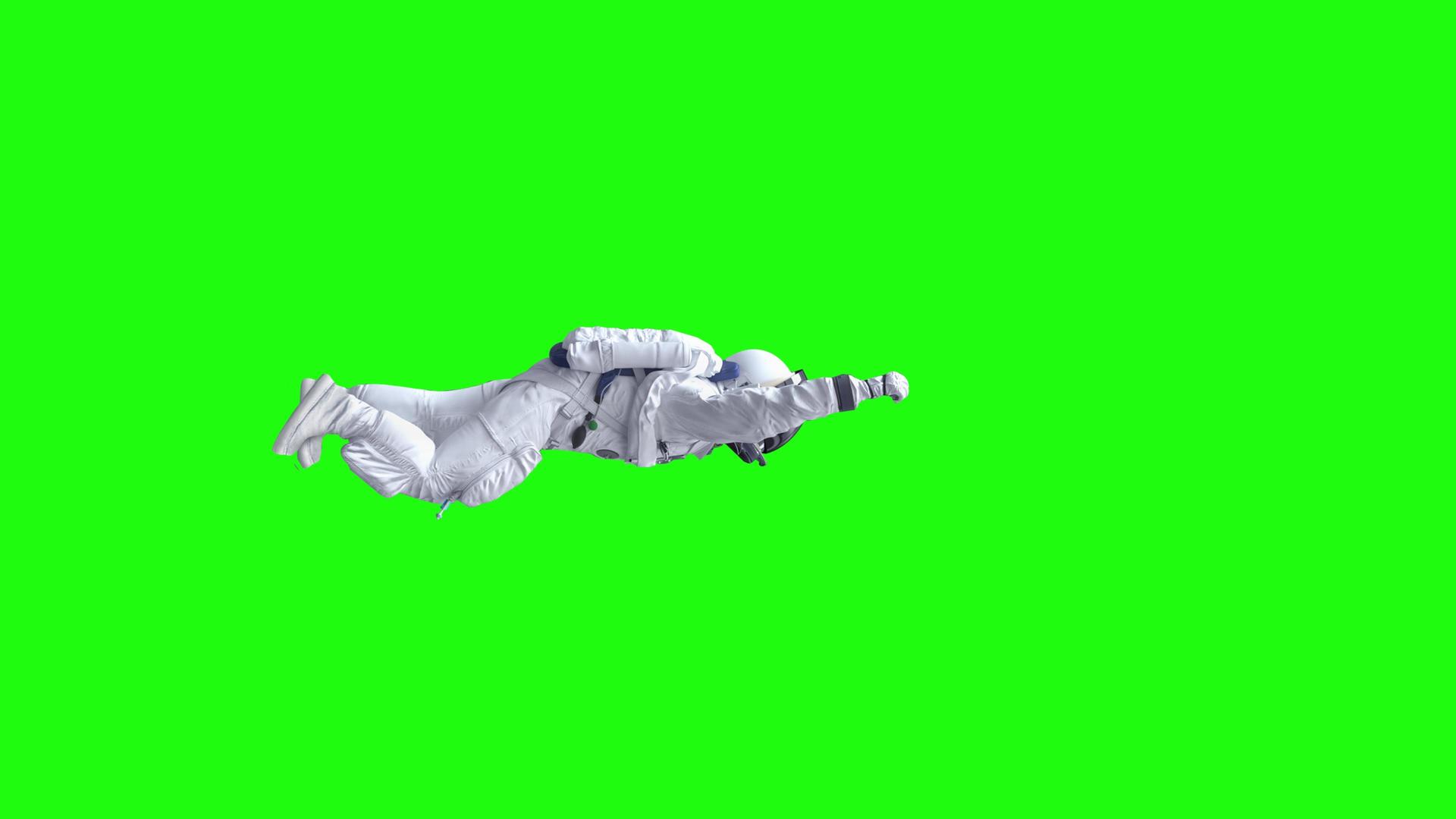 太空宇航员绿幕特效素材视频的预览图