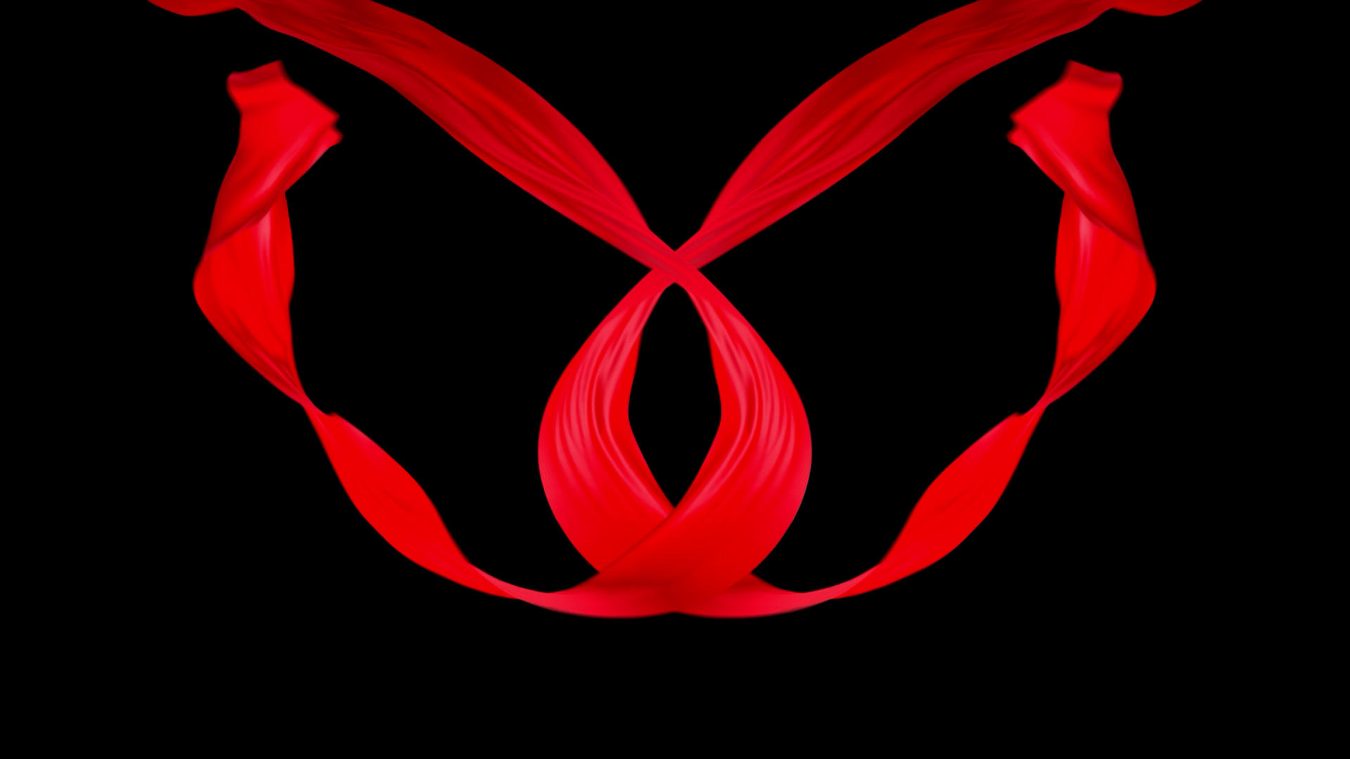 两条红丝带飞舞视频的预览图