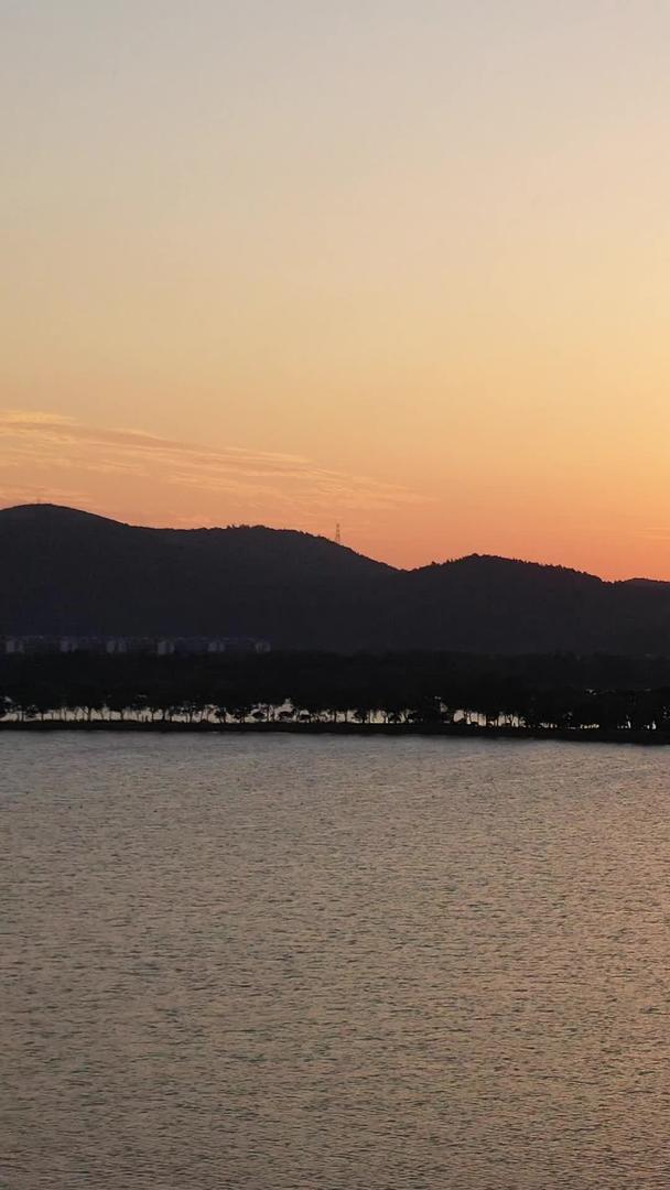 苏州著名旅游景点石湖景区日落视频的预览图