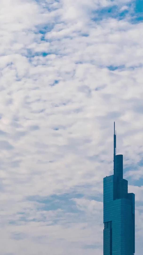 南京玄武湖地标建筑紫峰大厦延时视频视频的预览图