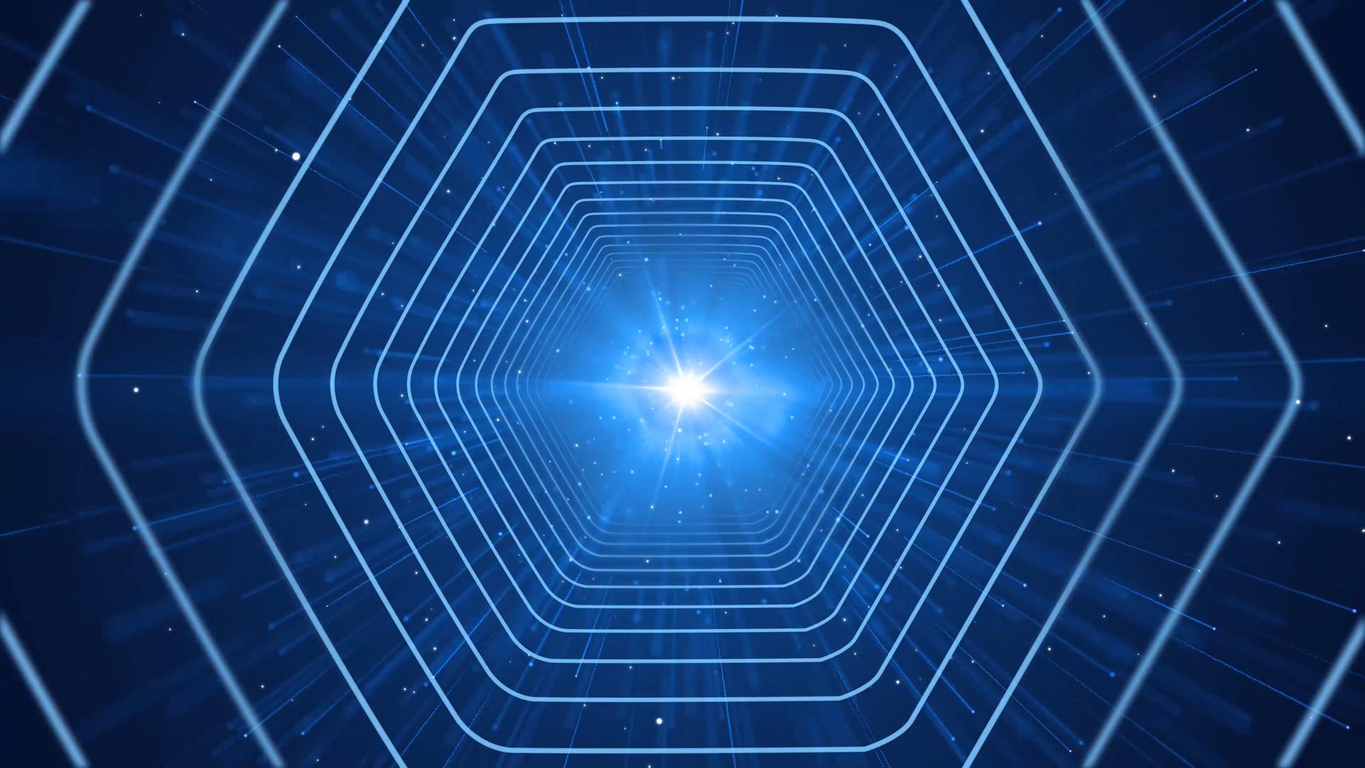 4K科技粒子图形隧道穿梭视频的预览图