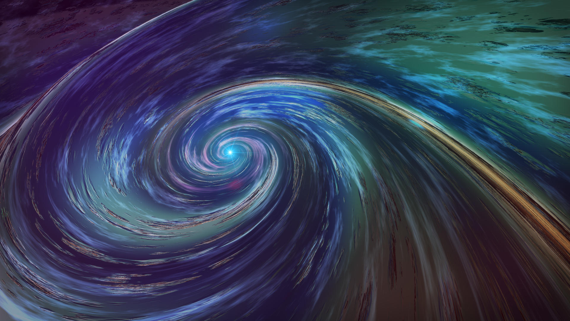 彩色海洋漩涡螺旋流体液体动画动画视频的预览图