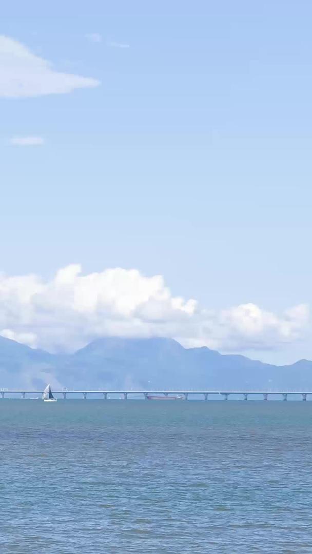 5k素材延时摄影广东珠海海景城市风景城市视频的预览图